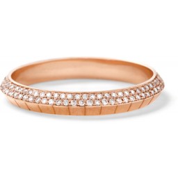 Ascent band with white diamond pavé, 18K recycled rose gold, 0.40 TCW, $4,995 
